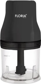 Tocator legume-fructe chopper FLORIA ZLN3035, putere 200W, capacitate vas 500 ml, cutit inox, negru