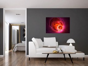 Tabloul modern cu abstracțiune roz (90x60 cm)