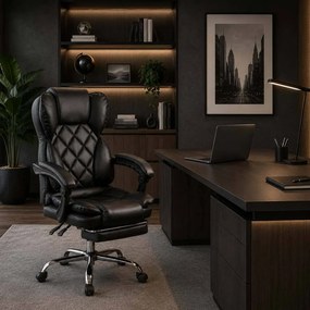 Scaun directorial OFF 412 negru