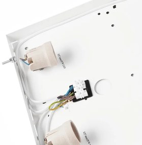 Plafonieră NATURAL SQUARE 4xE27/15W/230V 39x39 cm pin/alb