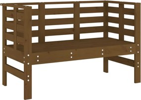 vidaXL Bancă de grădină, maro miere, 111,5x53x71 cm, lemn masiv pin