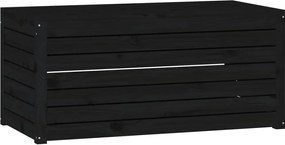 vidaXL Ladă depozitare grădină, negru, 101x50,5x46,5cm, lemn masiv pin