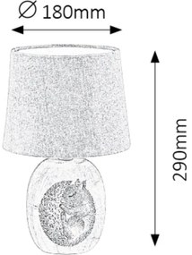 Rabalux 4605 - Lampă de masă copii DORKA 1xE14/40W/230V maro