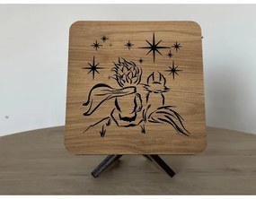 Li-Go 5788/DUB2 - Lampă LED decorativă de masă LED/12W/230V 19x19 cm stejar/Micul Prinț