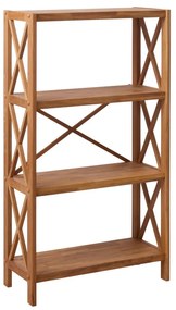 Etajeră în culoare naturală din lemn de stejar 70x124 cm X-Shelf – Unique Furniture