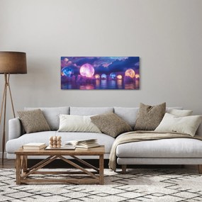 Tablou - Planete pe apă (120x50 cm)