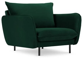 Fotoliu verde închis cu tapițerie din catifea Vienna – Cosmopolitan Design