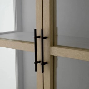 Vitrina design LUX, Furnir Stejar albit, San Bernardino