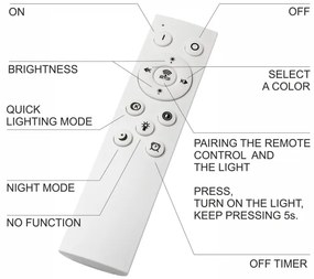 Plafonieră LED dimabilă Brilagi WOODY FRAME LED/50W/230V stejar 120x30 cm IP44 + telecomandă
