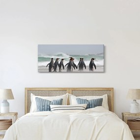Tablou pinguini în ocean (120x50 cm)