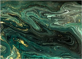 Tablou pe sticlă - Marmură verde (70x50 cm)
