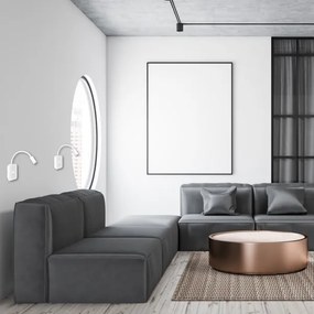 Veioză LED flexibilă de perete cu USB BASE 1xLED/8W+1xLED/2W/230V alb