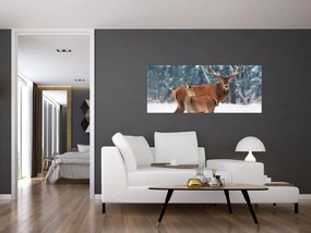 Tablou - Ceb și căprioare (120x50 cm)