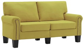 287155 vidaXL Canapea cu 2 locuri, verde, material textil