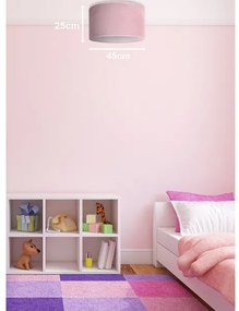 Duolla - Plafonieră BRISTOL 1xE27/15W/230V d. 45 cm roz/aurie