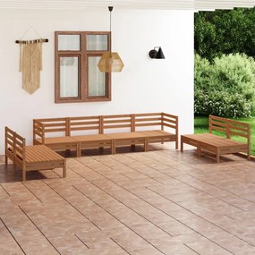 3082575 vidaXL Set mobilier de grădină, 8 piese, maro miere, lemn masiv de pin