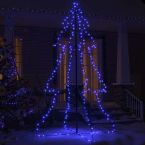 Brad Craciun conic 240 LED-uri, 118x180 cm, interior  exterior 1, Albastru, 118 x 180 cm