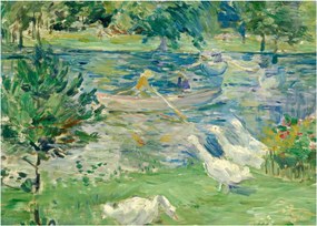 Tablou - Berthe Morisot, Girl in a Boat with Geese, reproducere (70x50 cm)