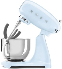 Mixer planetar SMEG SMF03PBEU, 800 W, 4,8 l, 10 viteze, Functie de pornire treptata, Albastru pastel