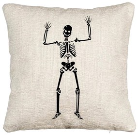 Perna Decorativa Canapea cu motiv Sechelet de Halloween 1, 40x40 cm, Cu fermoar