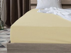 Cearsaf Jersey HIGHFIT galben deschis 180 x 200 cm