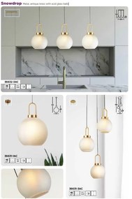 Lustra cu 3 pendule design modern Snowdrop