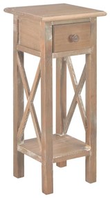 vidaXL Masă laterală din lemn, maro, 27x27x65,5 cm, lemn