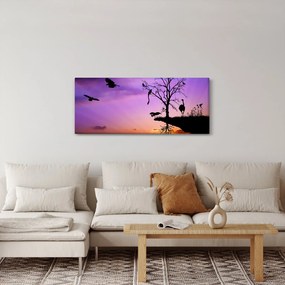 Tablou - Siluetele animalelor (120x50 cm)