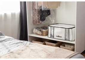 Cutie de depozitare pentru haine din material textil cu vacuum/cu pereți întăriți 65x50x26,5 cm Life – Compactor