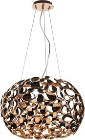 Open Design OR80186 - Lustră suspendată pe cablu CARERA, 6xG9/7W/230V, diametru 55 cm, aur roz