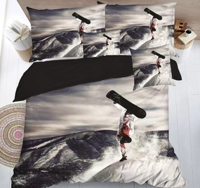 Lenjerie de pat 3D Snowboarder, 7 piese