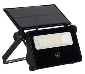 Proiector LED solar cu senzor, 30 W, 5,5 V, 3000 mAh, IP65
