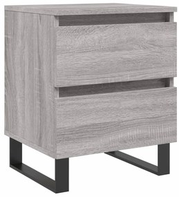 826904 vidaXL Noptieră, gri sonoma, 40x35x50 cm, lemn compozit