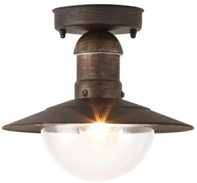 Plafonieră pentru exterior MOLDE 1xE27/60W IP44 bronz/patină - Brilagi