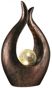 Decoratiune gradina, polirasina, lampa solara, Namaste, 17.2x9.5x29 cm, Strend Pro