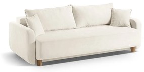 Canapea crem extensibilă, cu spațiu de depozitare 231 cm Elen – Micadoni
