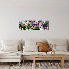 Tablou - Buchet de liliac (cu ceas) (90x30 cm)