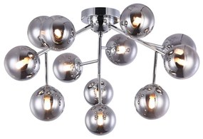 Lustra deosebita cu 12 de surse de lumina Dallas, crom/ fumuriu MYMOD545PL-12CH