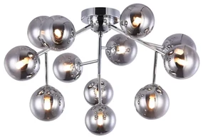 Lustra deosebita cu 12 de surse de lumina Dallas, crom/ fumuriu MYMOD545PL-12CH
