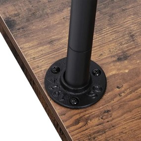 Cuier de podea mobil LINEA, maro/negru