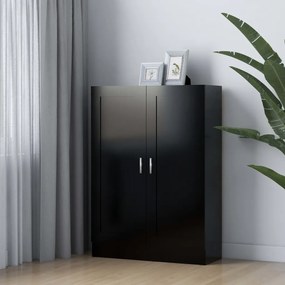 802715 vidaXL Bibliotecă, negru, 82,5 x 30,5 x 115 cm, lemn prelucrat