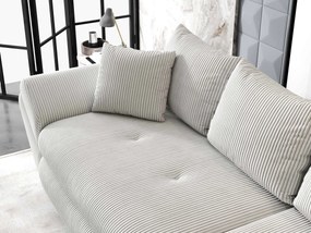 Canapea extensibilă dumonde cu ladă de depozitare si sezut confortabil din spuma high-density, Loana Zoom Cream 300x100 cm