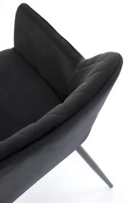 Scaun K558 velvet negru