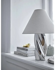 Veioză argintie cu abajur textil (înălțime 49 cm) Silva – Bloomingville