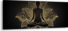 Tablou - Silueta într-o floare de lotus (120x50 cm)