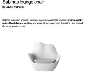 Fotoliu lounge design modern, exterior, interior, SABINAS LOUNGE CHAIR 45007 Vondom