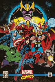 Poster Marvel Comics - Infinity Retro, (61 x 91.5 cm)
