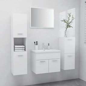 3071090 vidaXL Set mobilier de baie, alb, lemn prelucrat