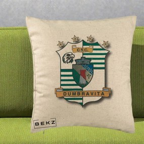 Perna Personalizata CSC Dumbravita Fotbal, 40x40 cm, Bej, Husa Detasabila, Perna Inclusa, BEKZ®