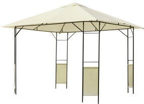 Pavilion Gazebo pentru Grădină Outsunny Alb din Metal 3x3m | Aosom RO